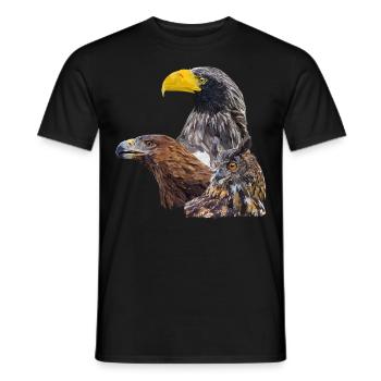 Birds of prey - Men's T-Shirt - black - Front - AI Model Male 178 light (178cm)