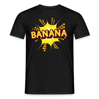 Banana Banane Alles Banane Spruch lustig Fun Comic - Männer T-Shirt - Schwarz - Vorne - AI Model Male 178 light (178cm)