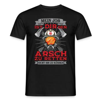 Freiwillige Feuerwehr Feuerwehrmann Retten Spruch - Männer T-Shirt - Schwarz - Vorne - AI Model Male 178 light (178cm)