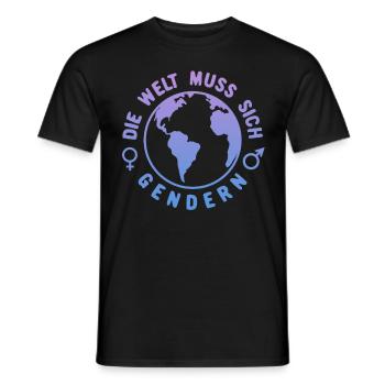 Gender-friendly genders LGBT Transgender Gender World - Men's T-Shirt - black - Front - AI Model Male 178 light (178cm)