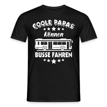 Busfahrer Papas Spruch Papa Fährt Bus - Männer T-Shirt - Schwarz - Vorne - AI Model Male 178 light (178cm)