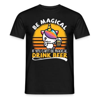 Buveurs de bière Boissons Boissons Bière Licorne - T-shirt homme - noir - Devant - AI Model Male 178 light (178cm)
