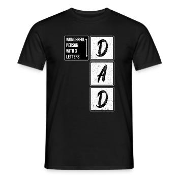 Dad crossword dad wonderful - Men's T-Shirt - black - Front - AI Model Male 178 light (178cm)