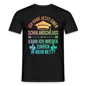 Schulabschluss Abschluss Abi Realschule Abitur - Männer T-Shirt - Schwarz - Vorne - AI Model Male 178 light (178cm)