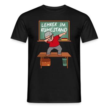 Lehrer im Ruhestand Rente Rentner Pension Geschenk - Männer T-Shirt - Schwarz - Vorne - AI Model Male 178 light (178cm)