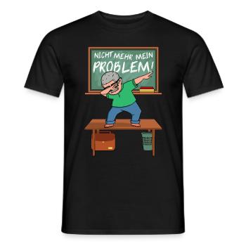 Lehrer in Rente Ruhestand Rentner Pension Geschenk - Männer T-Shirt - Schwarz - Vorne - AI Model Male 178 light (178cm)
