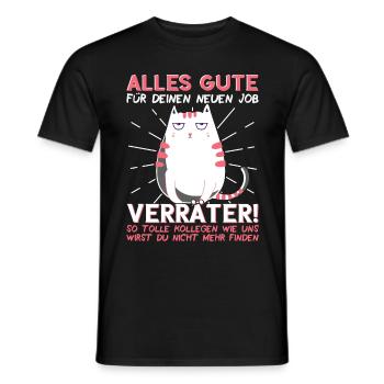 Jobwechsel Neuer Job Abschied Kollege neue Arbeit - Männer T-Shirt - Schwarz - Vorne - AI Model Male 178 light (178cm)