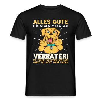 Jobwechsel Neuer Job Abschied Kollege neue Arbeit - Männer T-Shirt - Schwarz - Vorne - AI Model Male 178 light (178cm)