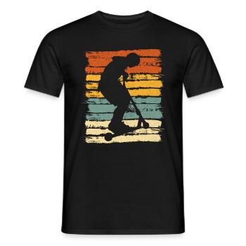 Scooter scooter pliante - T-shirt homme - noir - Devant - AI Model Male 178 light (178cm)