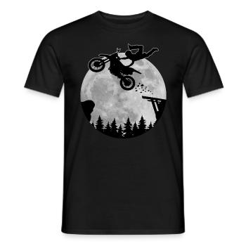 MX Motocross & Dirt Bike Moon Jump Geschenkidee - Männer T-Shirt - Schwarz - Vorne - AI Model Male 178 light (178cm)