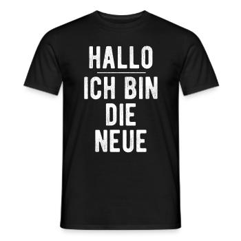 Neuer Job erster Arbeitstag Vorstellung Arbeit - Männer T-Shirt - Schwarz - Vorne - AI Model Male 178 light (178cm)