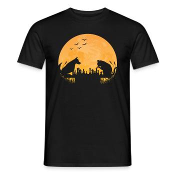 Chess Chess Player Chess Game Dog Cat - Men's T-Shirt - black - Front - AI Model Male 178 light (178cm)