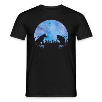 Chess Chess Player Dog Cat Galaxy Stars - Men's T-Shirt - black - Front - AI Model Male 178 light (178cm)