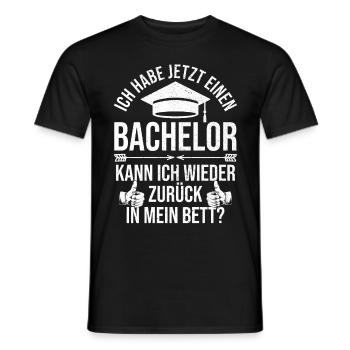 Bachelor Abschluss Absolvent BWL Student Studium - Männer T-Shirt - Schwarz - Vorne - AI Model Male 178 light (178cm)