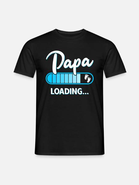 Werdender Papa Loading Schwangerschaft Vater - Männer T-Shirt - Schwarz