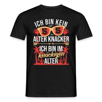 55. Geburtstag 55 Jahre alt 55er Alter Knacker - Männer T-Shirt - Schwarz - Vorne - AI Model Male 178 light (178cm)