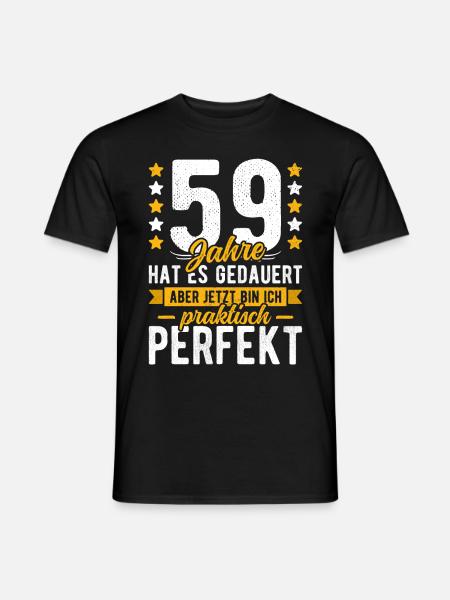 59 Geburtstag Mann 59er 59ter Ich bin 59 Jahre alt - Männer T-Shirt - Schwarz