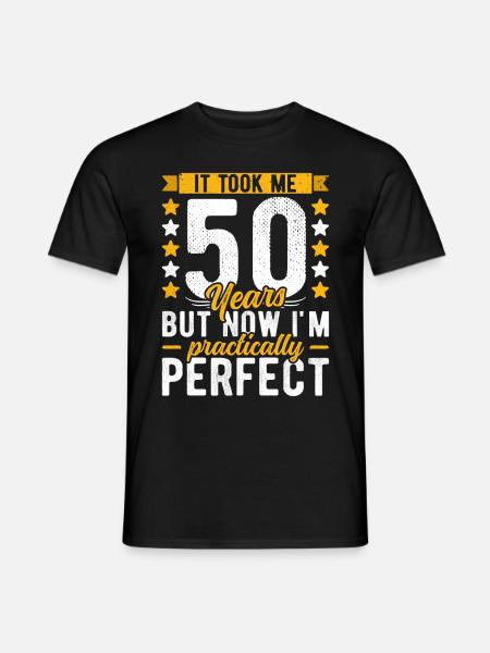 50ème anniversaire 50 ans homme femme 50ème années 50 - T-shirt homme - noir
