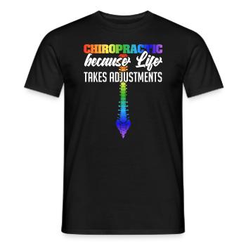 Spine Misalignment Treatment Adjust Medical - Men's T-Shirt - black - Front - AI Model Male 178 light (178cm)