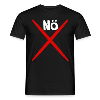 Nein. Einfach nein. Geschenkidee - Männer T-Shirt - Schwarz - Vorne - AI Model Male 178 light (178cm)