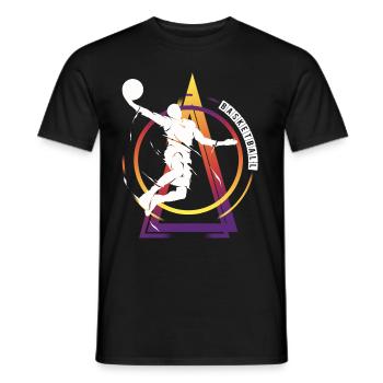Basketteur Basketteur Dunking Vintage Retro - T-shirt homme - noir - Devant - AI Model Male 178 light (178cm)