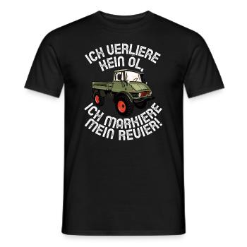 Ich verliere kein Öl - Unimog - Offroad - Oldtimer - Männer T-Shirt - Schwarz - Vorne - AI Model Male 178 light (178cm)