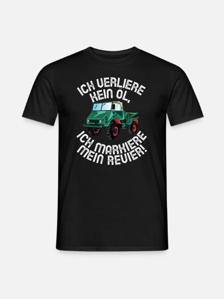 Ich verliere kein Öl - Unimog - Offroad - Oldtimer - Männer T-Shirt - Schwarz