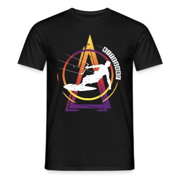 Kitesurfen Kitesurf Kitesurfer Kiten Kiteboarden - Männer T-Shirt - Schwarz - Vorne - AI Model Male 178 light (178cm)