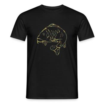 Pêcheur de carpe Pêcheur Pêcheur Pêche Camouflage - T-shirt homme - noir - Devant - AI Model Male 178 light (178cm)