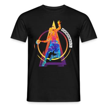 Handball Handballspieler Handballer Vintage Retro - Männer T-Shirt - Schwarz - Vorne - AI Model Male 178 light (178cm)