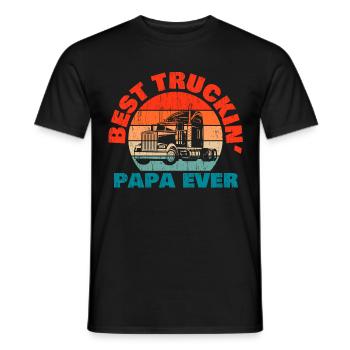 Happy Father's Day Dad Travel Load Apparel Title: - Men's T-Shirt - black - Front - AI Model Male 178 light (178cm)