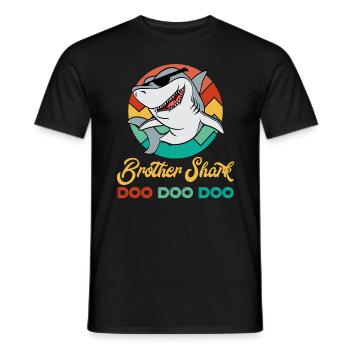 Brother Shark Doo Doo DooFor Shark Fans Here's A - Men's T-Shirt - black - Front - AI Model Male 178 light (178cm)