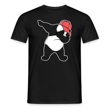 Niedlicher Panda Swagger Dabbing Dab Tee für Tier - Männer T-Shirt - Schwarz - Vorne - AI Model Male 178 light (178cm)