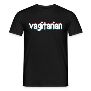 Tolles Vagitarian Funny Adult Humor Shirt für - Männer T-Shirt - Schwarz - Vorne - AI Model Male 178 light (178cm)