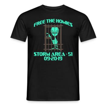 Free The Homies Storm Area 51 09/20/2019 T-shirt - Men's T-Shirt - black - Front - AI Model Male 178 light (178cm)