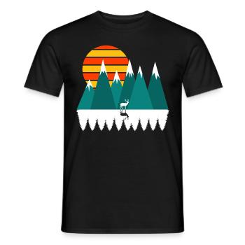 Cool Mountain Shooting Tee für Jägerjagd ist - Männer T-Shirt - Schwarz - Vorne - AI Model Male 178 light (178cm)