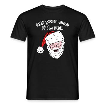 Demandez à votre maman si je suis un vrai père - T-shirt homme - noir - Devant - AI Model Male 178 light (178cm)