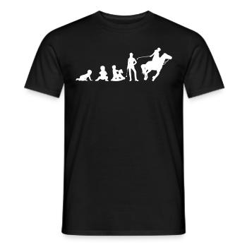 Evolution Das Leben ist besser mit Pferdedesign - Männer T-Shirt - Schwarz - Vorne - AI Model Male 178 light (178cm)