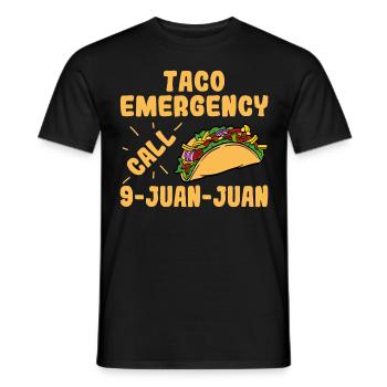 "Appel d'urgence Taco 9-Juan-Juan" pour tous les - T-shirt homme - noir - Devant - AI Model Male 178 light (178cm)