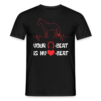 Dein Beat ist mein Beat Design Horsing Shirt für - Männer T-Shirt - Schwarz - Vorne - AI Model Male 178 light (178cm)