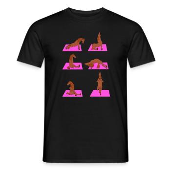 Yoga Leben ist besser mit Pferde Design Horsing - Männer T-Shirt - Schwarz - Vorne - AI Model Male 178 light (178cm)
