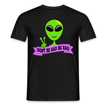 Ne soyez pas triste signe de paix Design T-shirt - T-shirt homme - noir - Devant - AI Model Male 178 light (178cm)