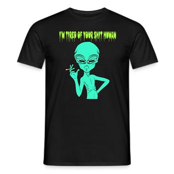 Je suis fatigué de votre merde Conception de - T-shirt homme - noir - Devant - AI Model Male 178 light (178cm)
