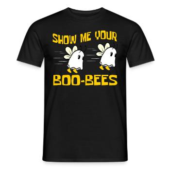 Happy Halloween Shirt October "Show Me Your - Men's T-Shirt - black - Front - AI Model Male 178 light (178cm)