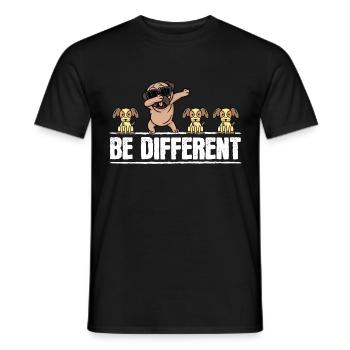Be Different Animal Paws Dog Design For Paw - Men's T-Shirt - black - Front - AI Model Male 178 light (178cm)