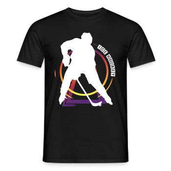 Eishockey Eishockeyspieler Spieler Vintage Retro - Männer T-Shirt - Schwarz - Vorne - AI Model Male 178 light (178cm)