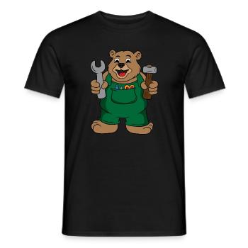 Fix Tischlerei Papa Opa Vater - Männer T-Shirt - Schwarz - Vorne - AI Model Male 178 light (178cm)