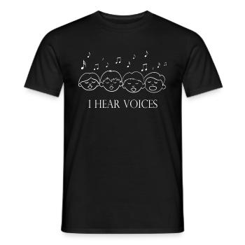 I Hear Voices Choir Simple Music Shirt For - Men's T-Shirt - black - Front - AI Model Male 178 light (178cm)