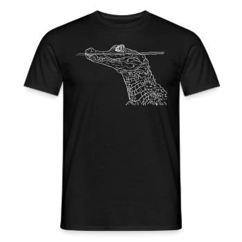 Crocodile White - Men's T-Shirt - black - Front - AI Model Male 178 light (178cm)