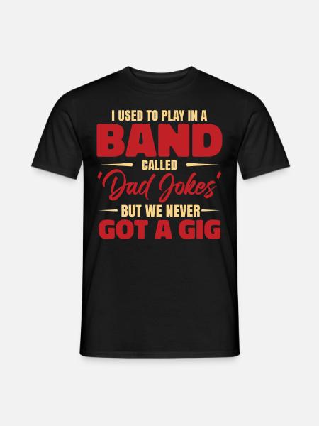 Funny Men Dad Jokes - Men's T-Shirt - black